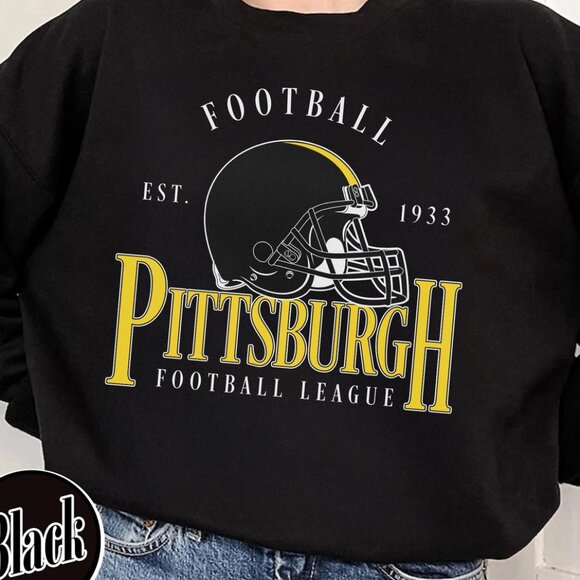 Pittsburgh Football Vintage Style Crewneck Sweatshirt For Fan 91 - Picture 2 of 5